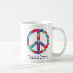 Taza De Café Signo de paz arcoiris Hippie Mug - regalo de Navid