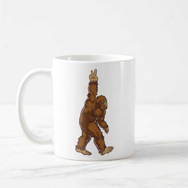Taza De Café Signo de paz de pie grande (Izquierda)