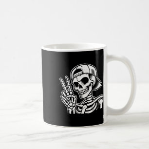 Taza De Café Signo de paz manual retro Rótulo de mano de esquel