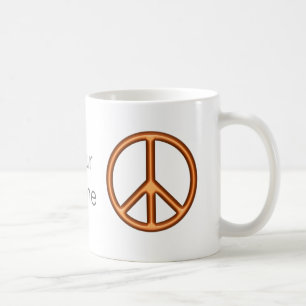 Taza De Café Signo de Paz Naranja