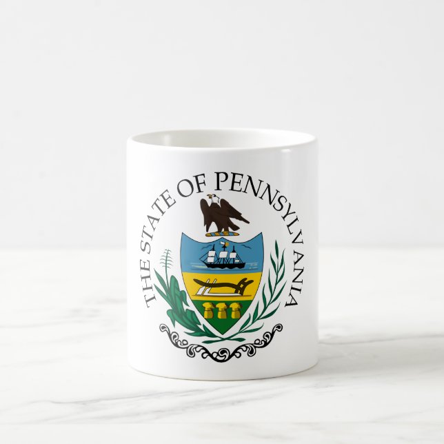 Taza De Café Signo de Pennsylvania (Centro)