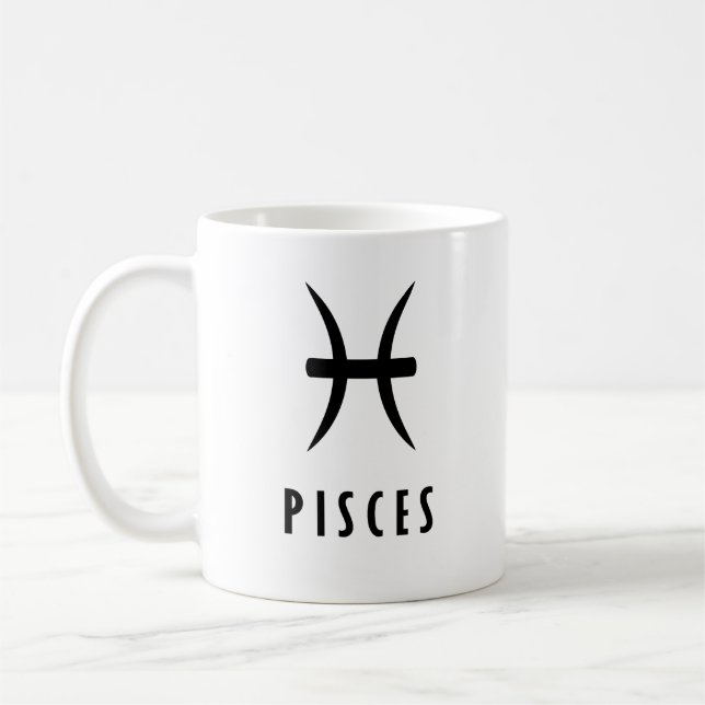Taza De Café Signo de Pisces zodiac (Izquierda)