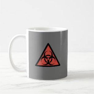 Taza De Café Signo de riesgo biológico rojo