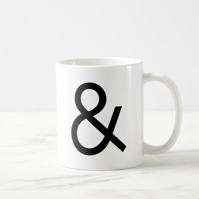 Taza De Café Signo "&" - negro (Derecha)