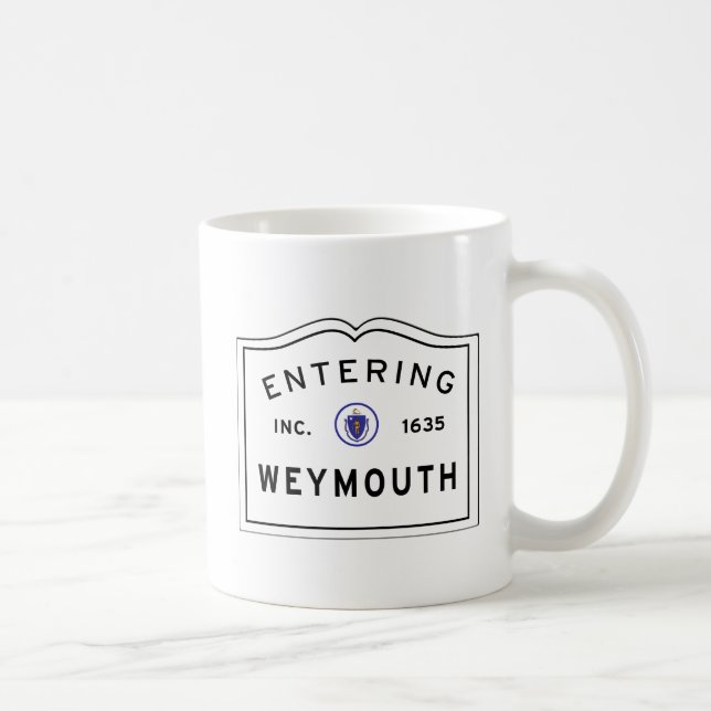 Taza De Café Signo positivo de Weymouth que entra (Derecha)