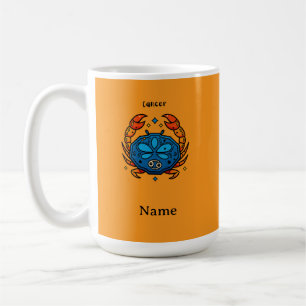 Taza De Café Signo Zodiacal Cáncer Pop Art - Cangrejo Celestial