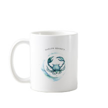 Signo zodiacal de cáncer de acuarela | Monograma