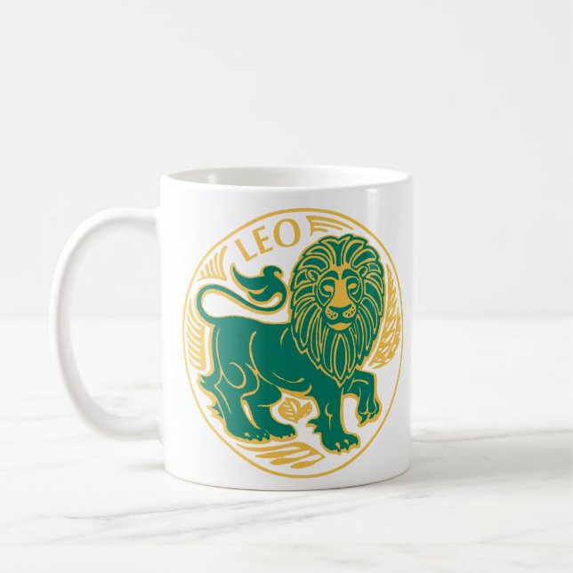 Taza De Café Signo zodiacal de Leo (Izquierda)