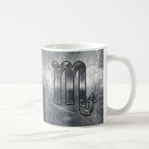 Taza De Café Signo zodiacal Escorpio con estilo industrial angu