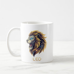 Taza De Café Signo zodiacal Leo personalizado nombre y rasgos