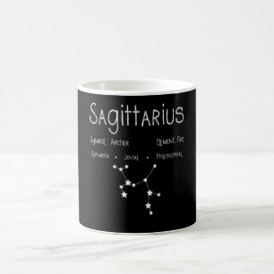 Taza De Café Signo zodiacal Sagitario Constelación Astrología
