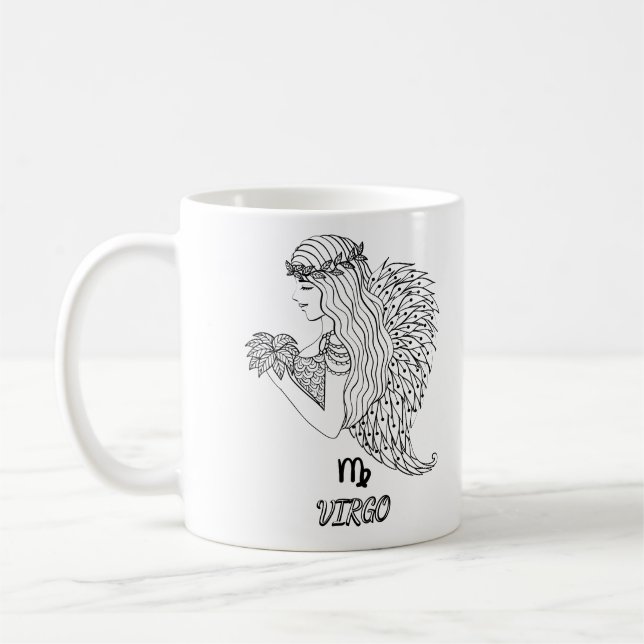 Taza De Café Signo Zodiaco elegante Café Mug (Izquierda)