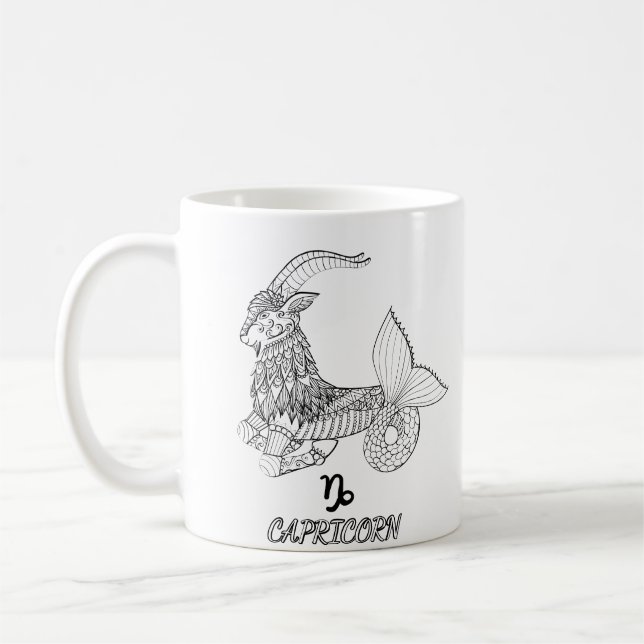 Taza De Café Signo Zodiaco elegante Café Mug (Izquierda)