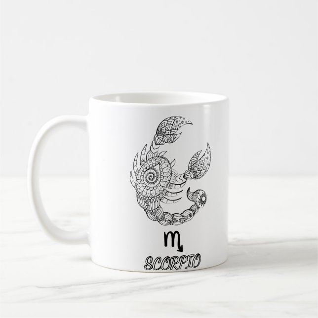 Taza De Café Signo Zodiaco elegante Café Mug (Izquierda)