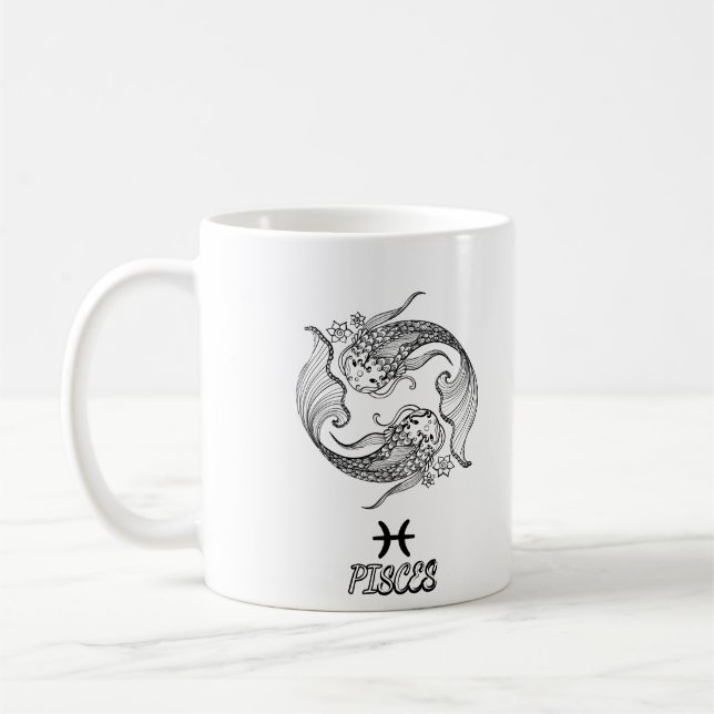 Taza De Café Signo Zodiaco elegante Café Mug (Izquierda)