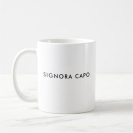Taza De Café Signora Capo | Señora del Jefe | Café italiano Mug