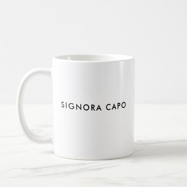 Taza De Café Signora Capo | Señora del Jefe | Café italiano Mug (Izquierda)