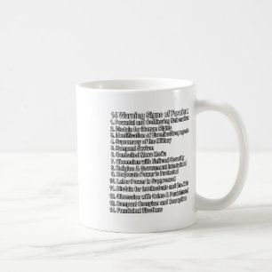Taza De Café Signos De Aviso De Fascismo Contra Trump Se Oponen