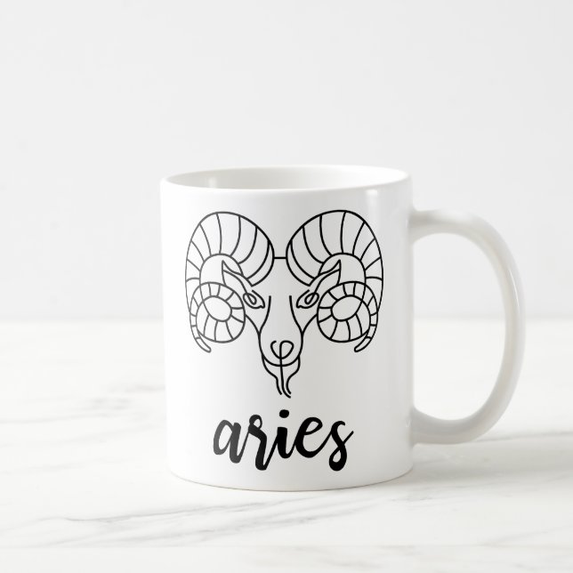 Taza De Café signos de nacimiento astrológicos geniales aries z (Derecha)