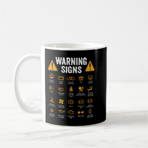 Taza De Café Signos divertidos de advertencia de conducción 101