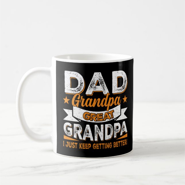 Taza De Café Sigo Mejorando El Abuelo De Papá Grande (Izquierda)
