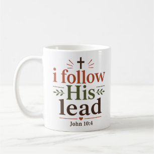 Taza De Café Sigo Su Guía Cita Inspiradora de las Escrituras