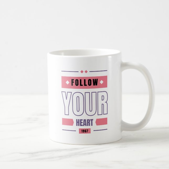 Taza De Café Sigue tu corazón (Derecha)