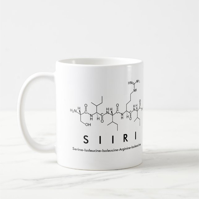 Taza De Café Siiri peptide name mug (Izquierda)