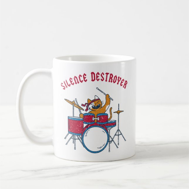 Taza De Café Silence Destroyer Drums Kitty