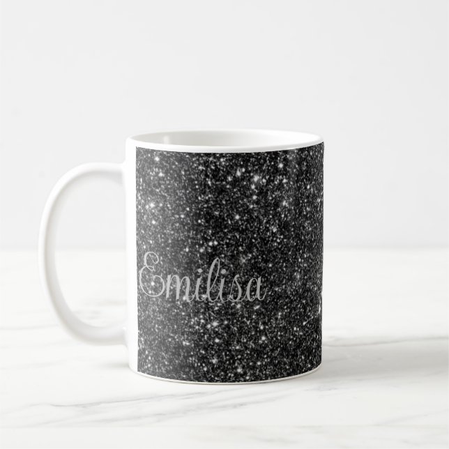 Taza De Café Silencio de plata personalizada Nombre de espárrag (Izquierda)