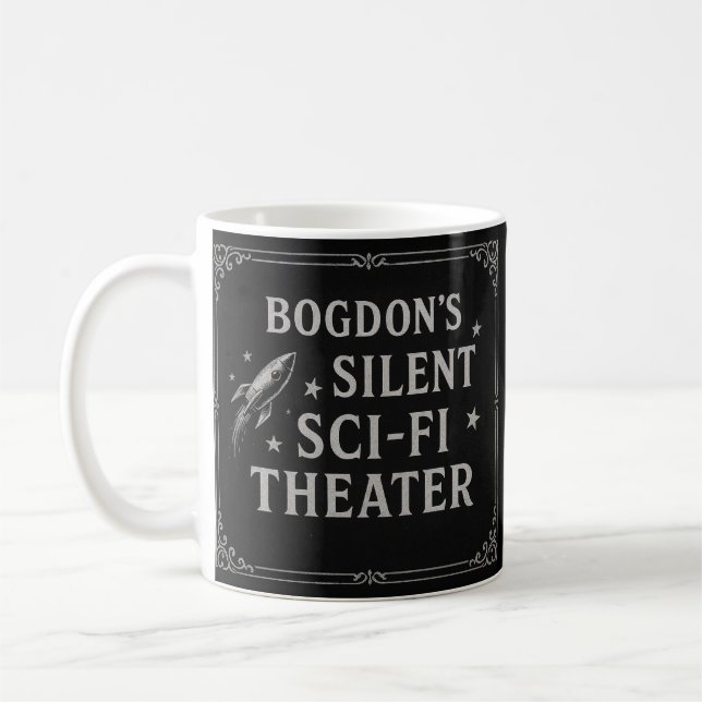 Taza De Café Silenciosa película de teatro de ciencia ficción d (Izquierda)