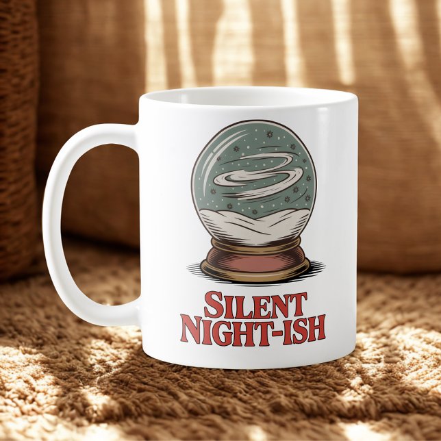 Taza De Café Silent Night-ish | Christmas Chaos with Calm Vibes (Subido por el creador)