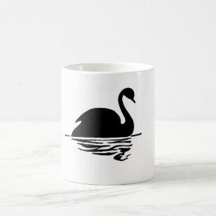 Taza De Café Silhouette Black Swan
