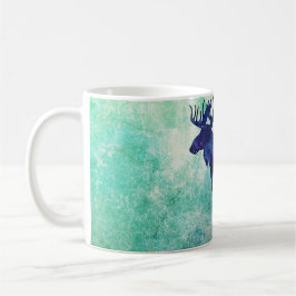 Taza De Café Silhouette Celestial Blue Moose