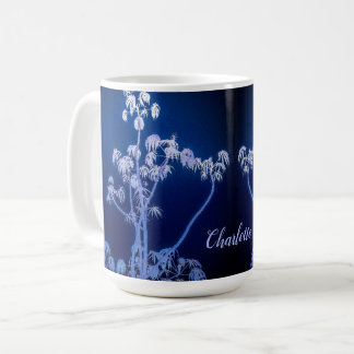 Taza De Café Silhouette De Árbol En Mug De Blues Reales