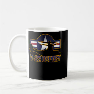 Taza De Café Silhouette de aviones militares V22 Osprey con U.S