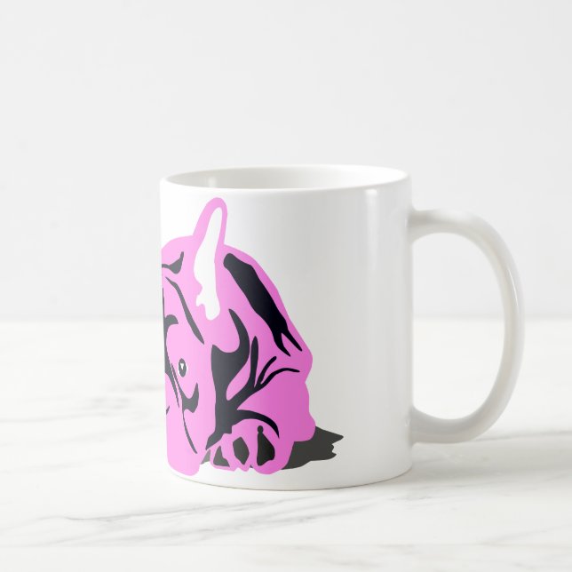 Taza De Café Silhouette de Bulldog francés (Derecha)