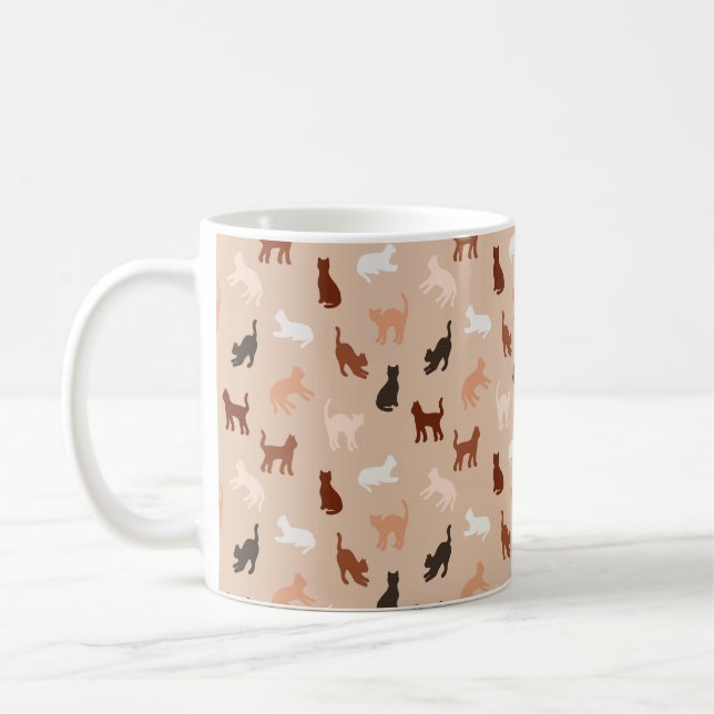 Taza De Café Silhouette de gato (Izquierda)
