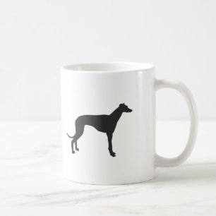 Taza De Café Silhouette de Greyhound en negro