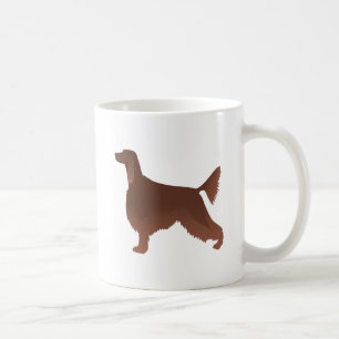 Taza De Café Silhouette de Ilustracion básico de raza Setter de