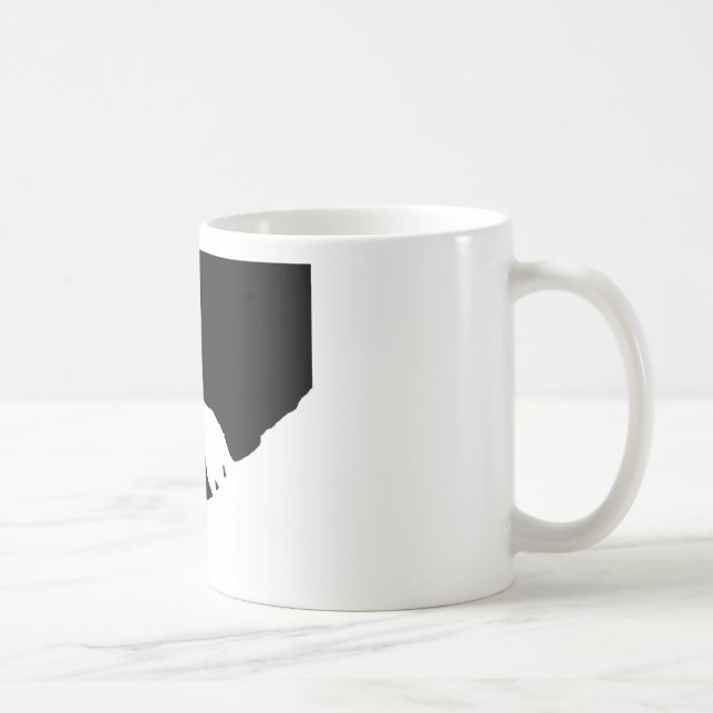 Taza De Café Silhouette de Lobo de Arte Pop Blanco y Negro (Derecha)