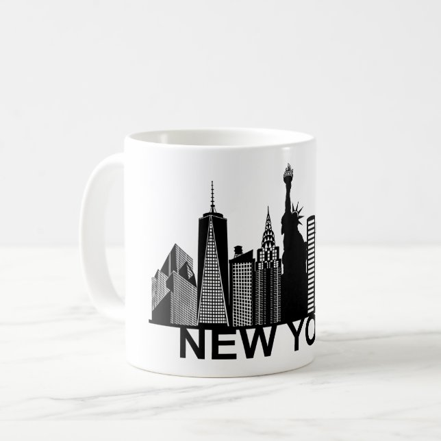 Taza De Café Silhouette de Nueva York (Anverso izquierdo)