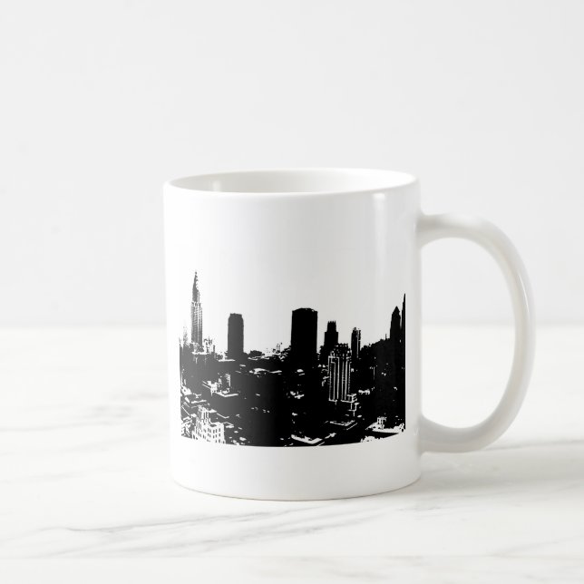 Taza De Café Silhouette de Nueva York (Derecha)