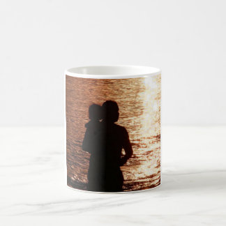 Taza De Café Silhouette de padre e hijo Mug