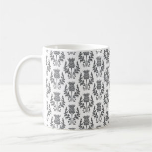 Taza De Café silhouette de patrón ininterrumpido