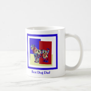 Taza De Café Silhouette de perro de terror tibetano TRBY Día de