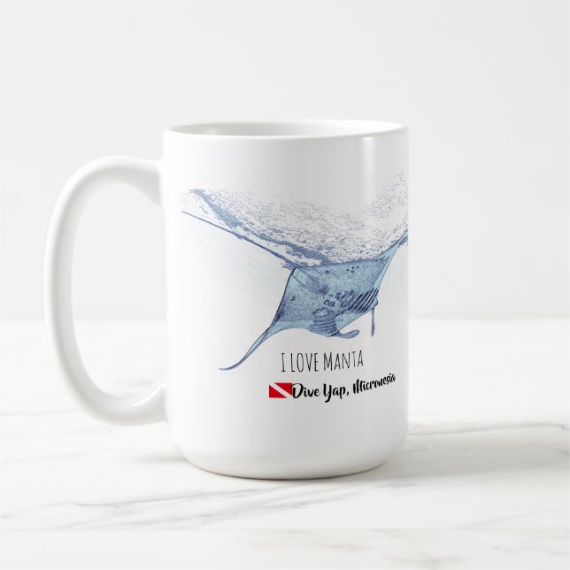 Taza De Café Silhouette de rayo de manta escarcha de vidrio esm (Izquierda)