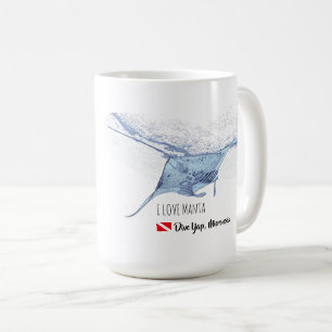 Taza De Café Silhouette de rayo de manta escarcha de vidrio esm