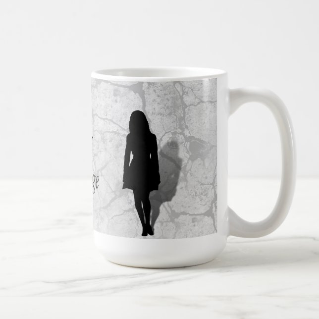 Taza De Café Silhouette de una mujer (Derecha)