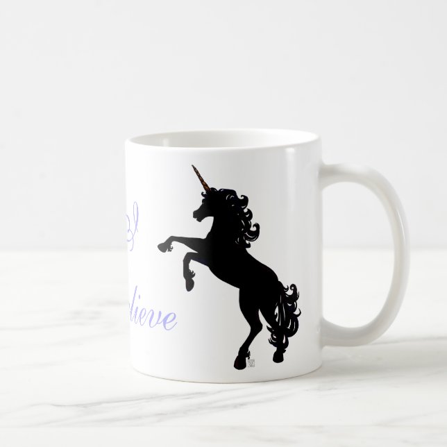 Taza De Café Silhouette de Unicorn (Derecha)